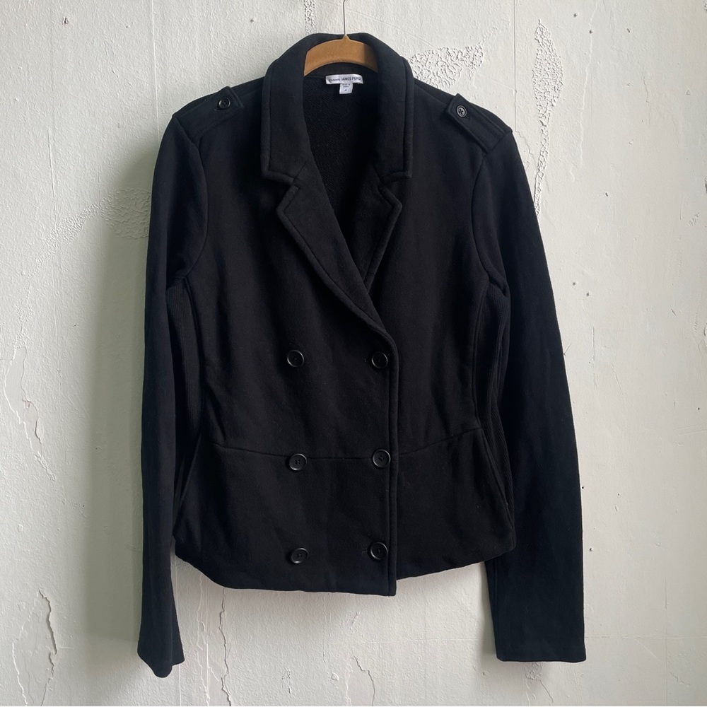 Standard James Perse Lightweight Knit Black Peacoat 4